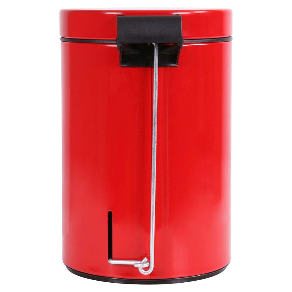 Poubelle salle de bain à pédale 3L Rouge Groseille