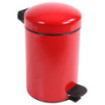 Poubelle salle de bain à pédale 3L Rouge Groseille