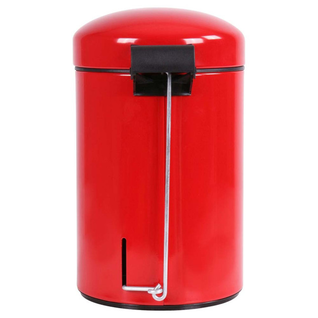 Poubelle salle de bain à pédale 3L Rouge Groseille