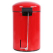 Poubelle salle de bain à pédale 3L Rouge Groseille