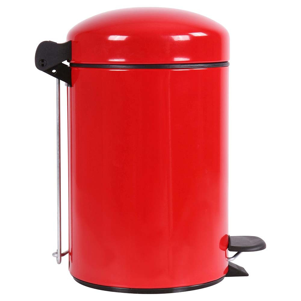 Poubelle salle de bain à pédale 3L Rouge Groseille