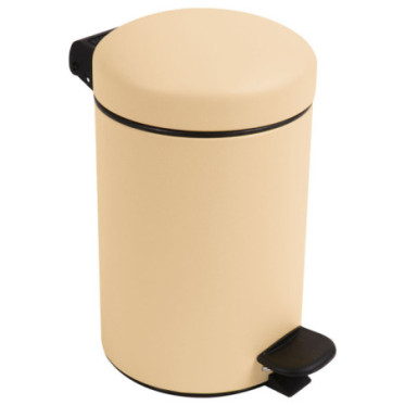 Poubelle salle de bain à pédale 3L Sable