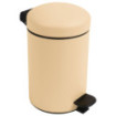 Poubelle salle de bain à pédale 3L Sable
