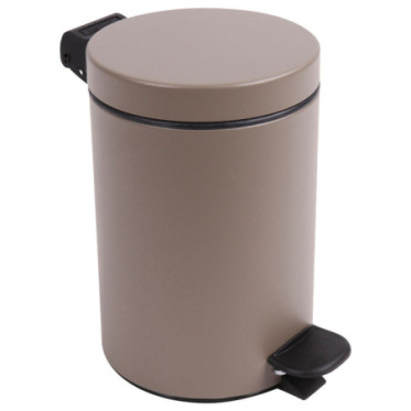 Poubelle salle de bain à pédale 3L Taupe