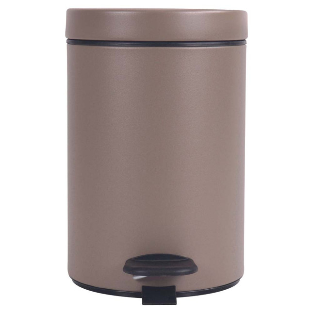 Poubelle salle de bain à pédale 3L Taupe