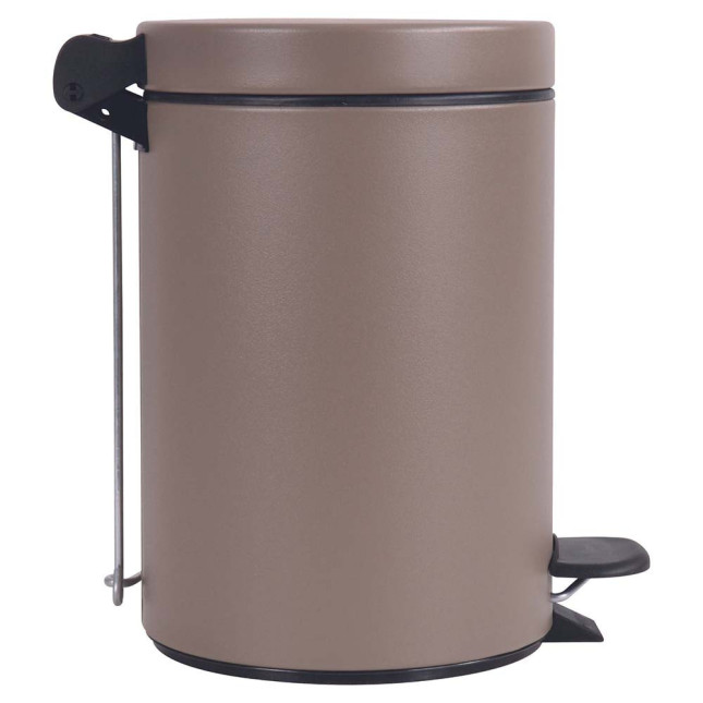 Poubelle salle de bain à pédale 3L Taupe