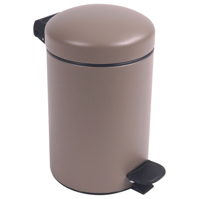 Poubelle salle de bain à pédale 3L Taupe Poubelle salle de bain à pédale 3L Taupe