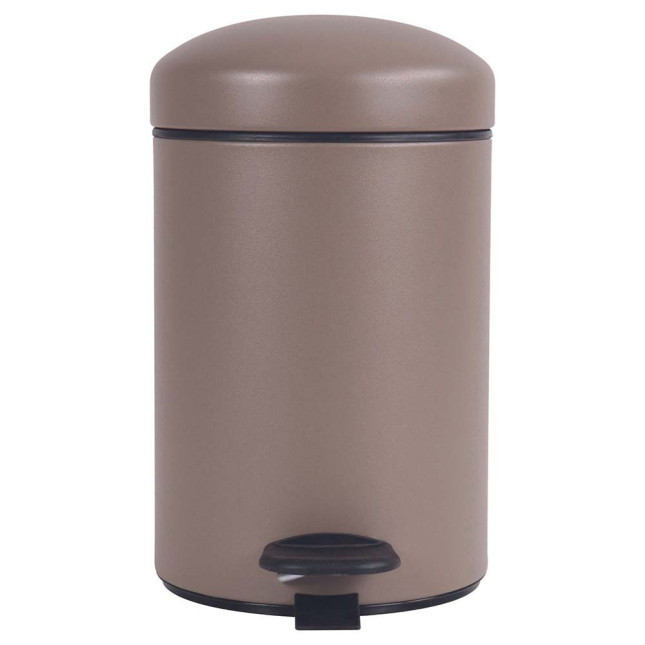 Poubelle salle de bain à pédale 3L Taupe Poubelle salle de bain à pédale 3L Taupe