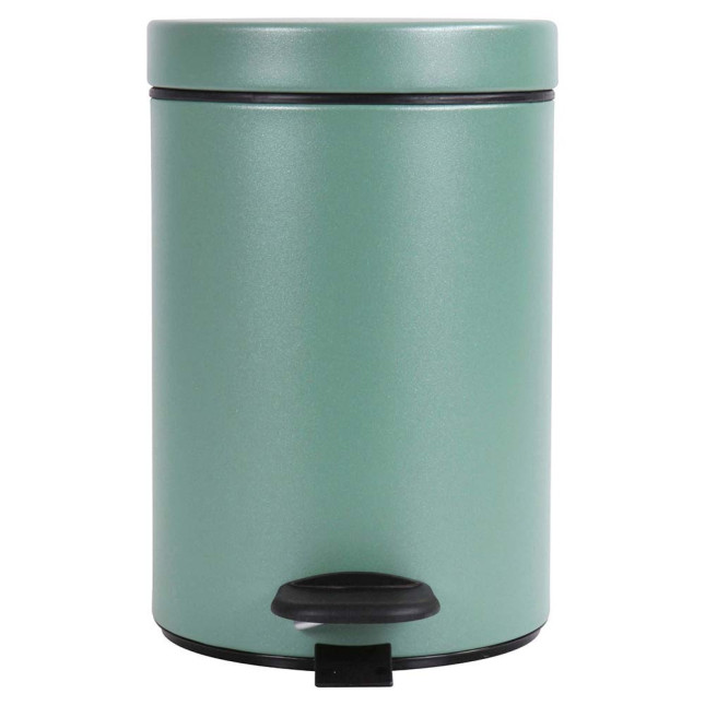 Poubelle salle de bain à pédale 3L Vert Natura