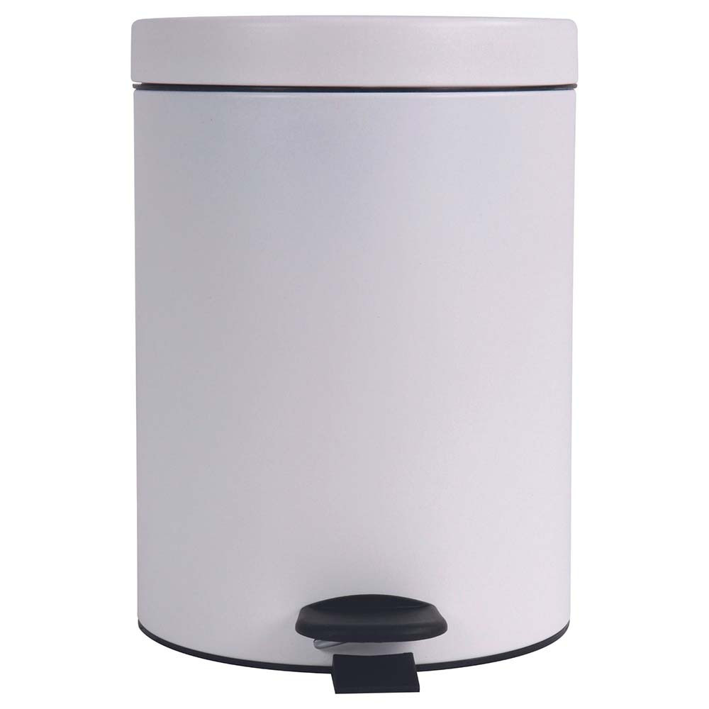 Poubelle salle de bain à pédale 5L Blanc Coton Poubelle salle de bain à pédale 5L Blanc Coton