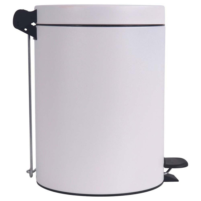 Poubelle salle de bain à pédale 5L Blanc Coton Poubelle salle de bain à pédale 5L Blanc Coton