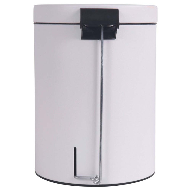 Poubelle salle de bain à pédale 5L Blanc Coton Poubelle salle de bain à pédale 5L Blanc Coton