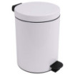 Poubelle salle de bain à pédale 5L Blanc Éclat