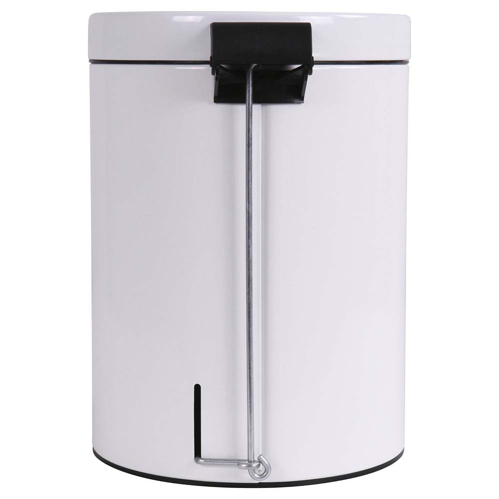 Poubelle salle de bain à pédale 5L Blanc Éclat