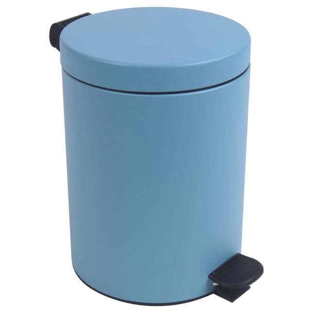 Poubelle salle de bain à pédale 5L Bleu Céleste Poubelle salle de bain à pédale 5L Bleu Céleste