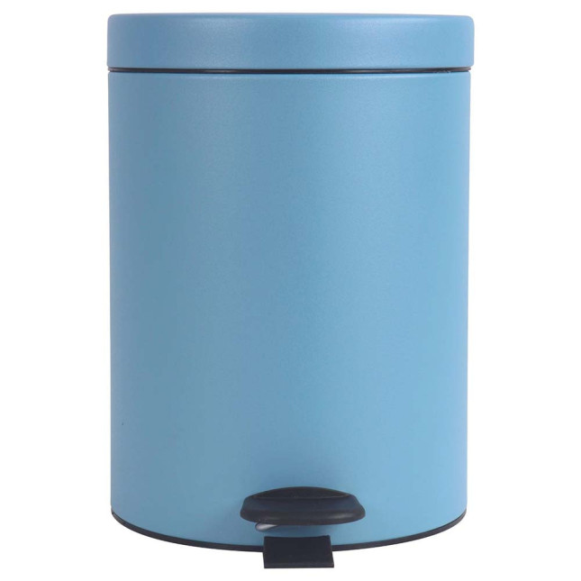 Poubelle salle de bain à pédale 5L Bleu Céleste Poubelle salle de bain à pédale 5L Bleu Céleste