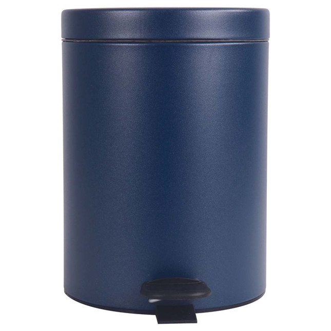 Poubelle salle de bain à pédale 5L Bleu Minéral