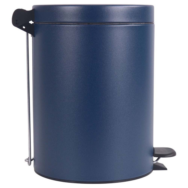 Poubelle salle de bain à pédale 5L Bleu Minéral