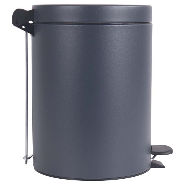 Poubelle salle de bain à pédale 5L Gris Anthracite Poubelle salle de bain à pédale 5L Gris Anthracite