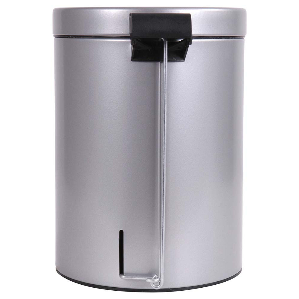 Poubelle salle de bain à pédale 5L Gris Galet
