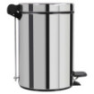 Poubelle salle de bain à pédale 5L Inox
