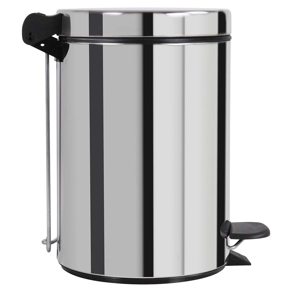 Poubelle salle de bain à pédale 5L Inox
