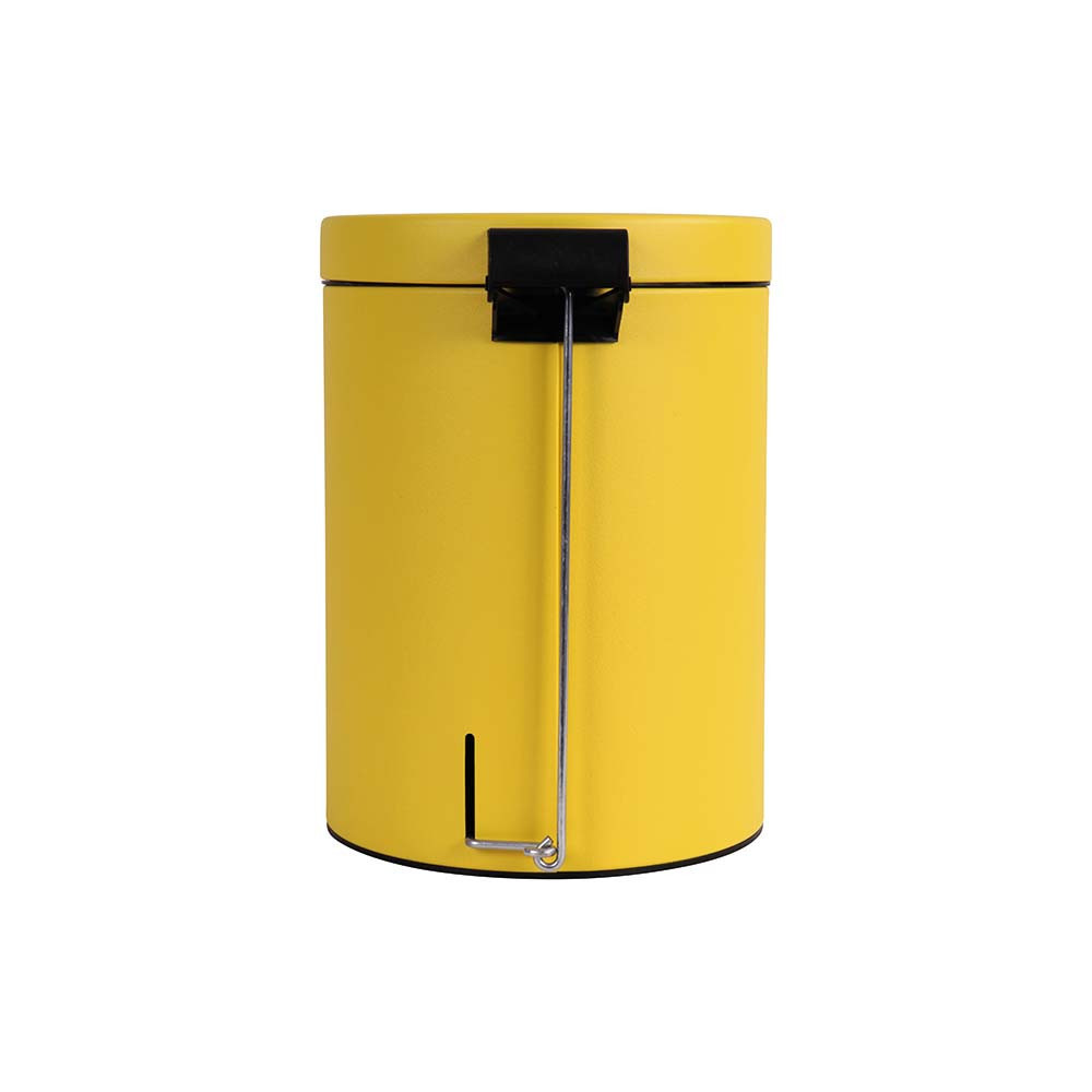 Poubelle salle de bain à pédale 5L Jaune Mimosa