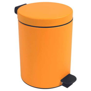 Poubelle salle de bain à pédale 5L Jaune Pamplemousse