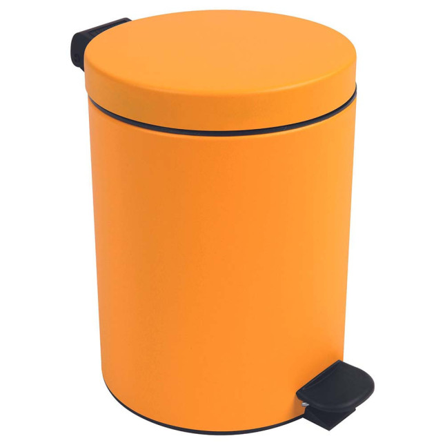 Poubelle salle de bain à pédale 5L Jaune Pamplemousse