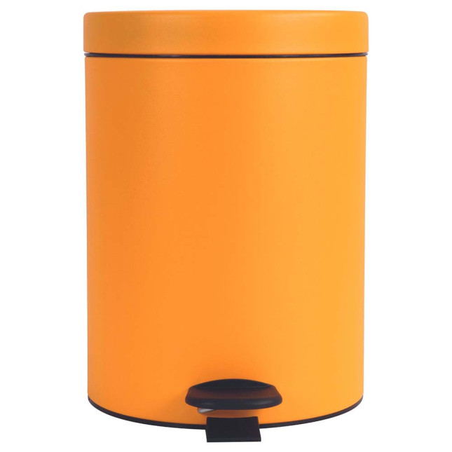 Poubelle salle de bain à pédale 5L Jaune Pamplemousse