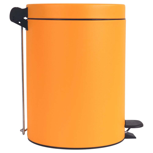 Poubelle salle de bain à pédale 5L Jaune Pamplemousse