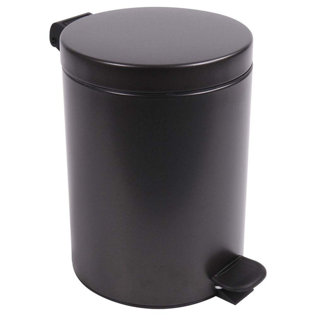 Poubelle salle de bain à pédale 5L Noir Basalte Poubelle salle de bain à pédale 5L Noir Basalte
