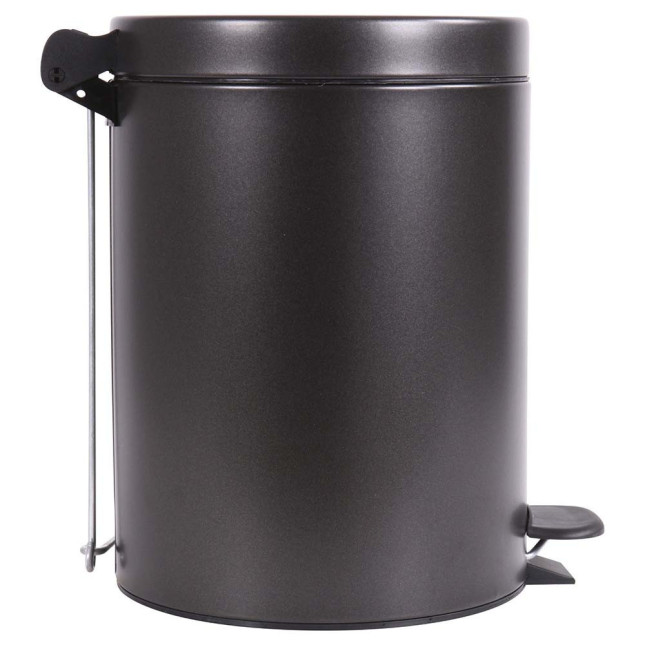 Poubelle salle de bain à pédale 5L Noir Basalte Poubelle salle de bain à pédale 5L Noir Basalte