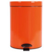Poubelle salle de bain à pédale 5L Orange Clémentine