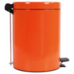 Poubelle salle de bain à pédale 5L Orange Clémentine