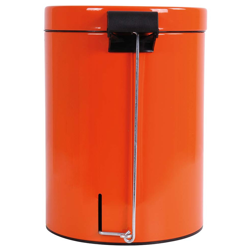 Poubelle salle de bain à pédale 5L Orange Clémentine