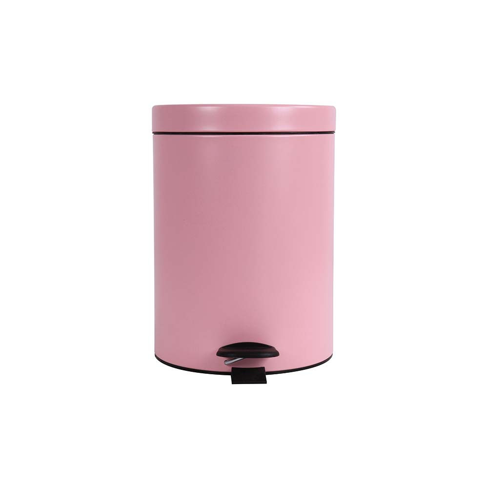 Poubelle salle de bain à pédale 5L Rose Dragée Poubelle salle de bain à pédale 5L Rose Dragée