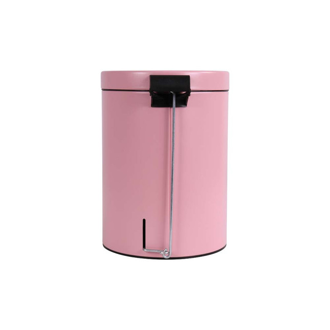 Poubelle salle de bain à pédale 5L Rose Dragée Poubelle salle de bain à pédale 5L Rose Dragée