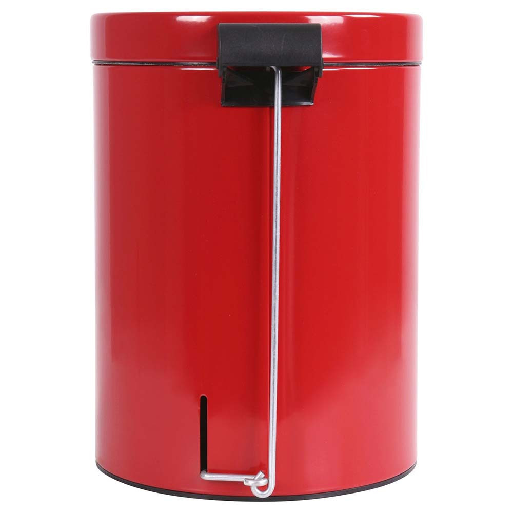 Poubelle salle de bain à pédale 5L Rouge Groseille