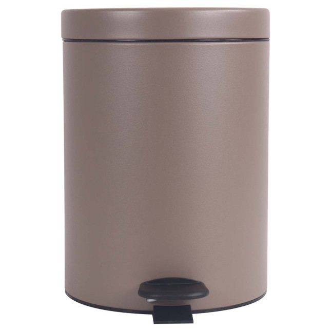 Poubelle salle de bain à pédale 5L Taupe