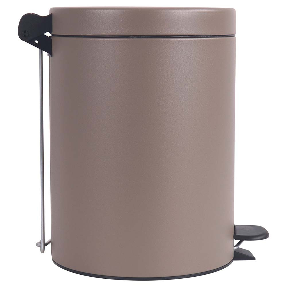 Poubelle salle de bain à pédale 5L Taupe