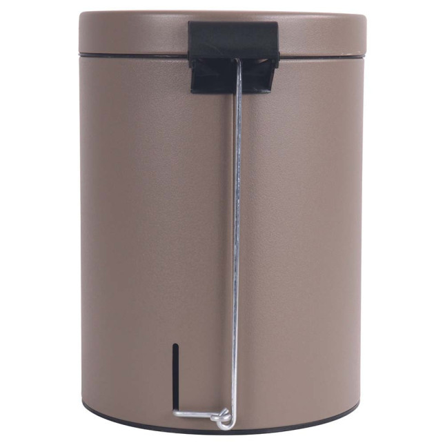 Poubelle salle de bain à pédale 5L Taupe