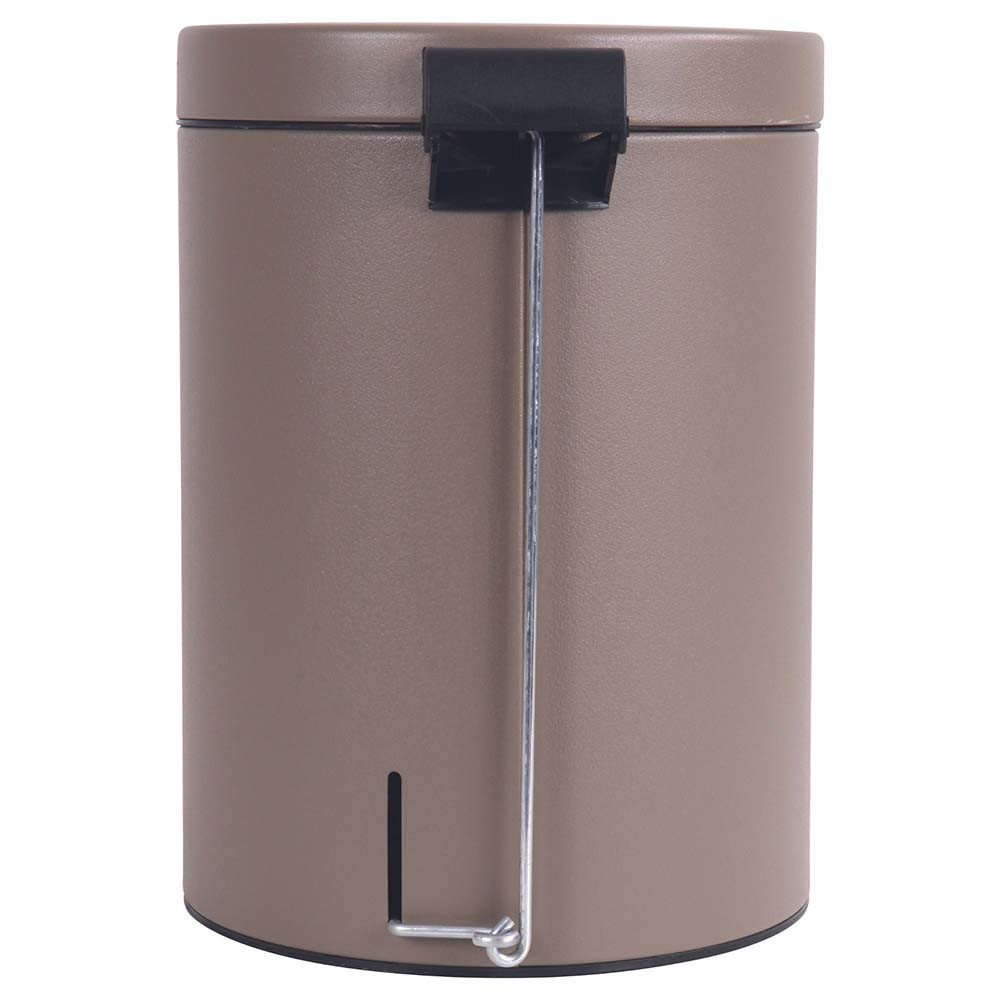 Poubelle salle de bain à pédale 5L Taupe