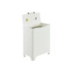Poubelle cuisine de tri sélectif 2x20L avec seaux Blanc Coton