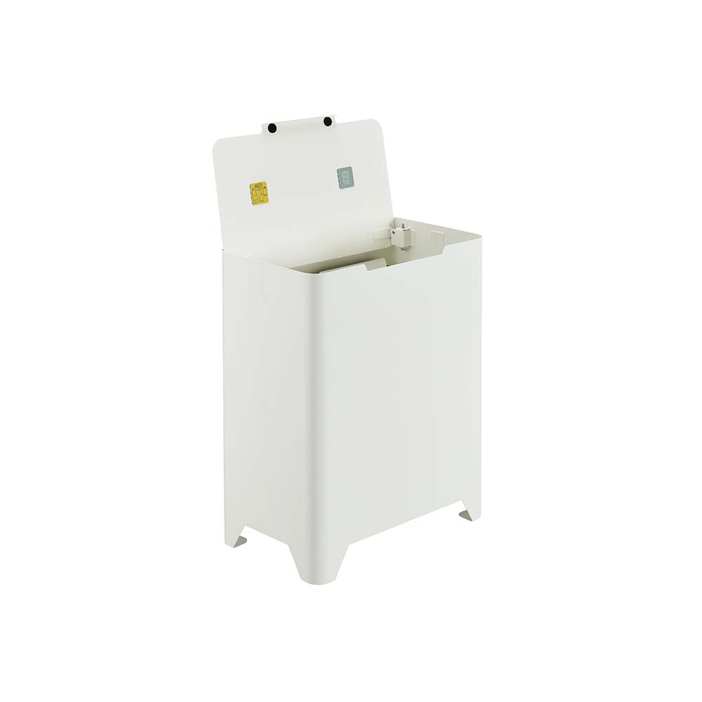 Poubelle cuisine de tri sélectif 2x20L avec seaux Blanc Coton Poubelle cuisine de tri sélectif 2x20L avec seaux Blanc Coton