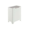 Poubelle cuisine de tri sélectif 2x20L avec seaux Blanc Coton/Gris galet