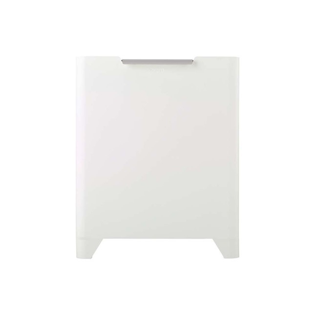 Poubelle cuisine de tri sélectif 2x20L avec seaux Blanc Coton/Gris galet