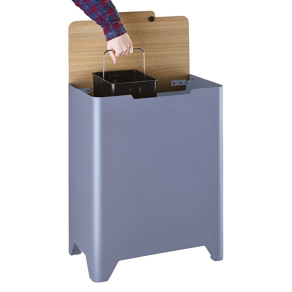 Poubelle cuisine de tri sélectif 2x20L avec seaux Bleu Lavande Poubelle cuisine de tri sélectif 2x20L avec seaux Bleu Lavande