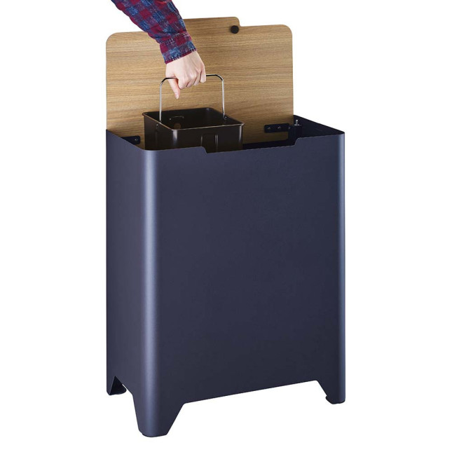 Poubelle cuisine de tri sélectif 2x20L avec seaux Bleu Minéral Poubelle cuisine de tri sélectif 2x20L avec seaux Bleu Minéral