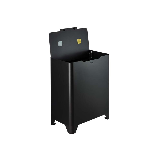 Poubelle cuisine de tri sélectif 2x20L avec seaux Noir Basalte